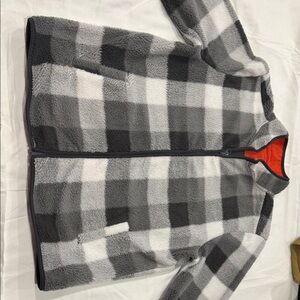 Joe Fresh Black and Gray Checkered Kids Hoodie